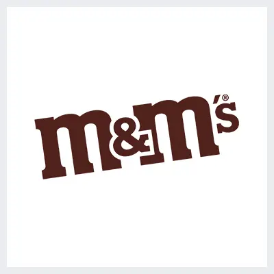 لوگوی قهوه ای برند شکلات M&M - انتخاب رنگ لوگو: معنی و روانشناسی رنگ در طراحی لوگو