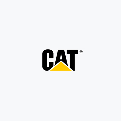 نمونه معروف لوگوی مثلث برند CAT - انتخاب شکل لوگو : معنی شکل مثلث در طراحی لوگو