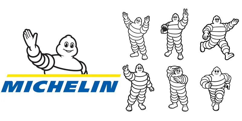 نمونه لوگوی دینامیک Dynamic از انواع لوگو- لوگوی برند میشلین Michelin