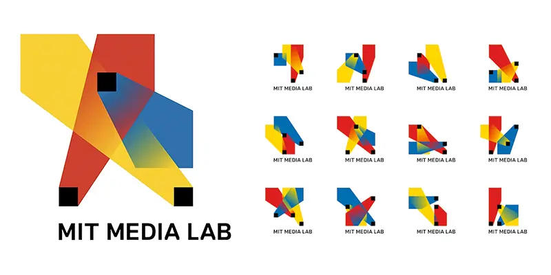 نمونه لوگوی دینامیک Dynamic از انواع لوگو- لوگوی میت Mit Media Lab