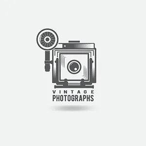 ایده و نمونه طراحی لوگوی عکاسی سبک قدیمی وینتیج یا رترو - طراحی لوگوی عکاسی – سبکها و انواع متدوال لوگوی عکاسی