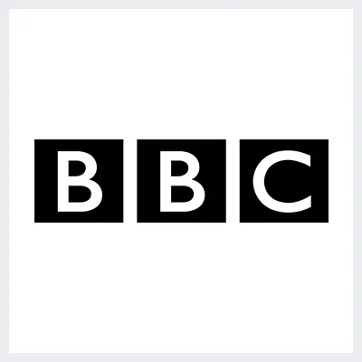 نمونه لوگوی کانتور contoured از انواع لوگو- لوگوی برند بی بی سی BBC