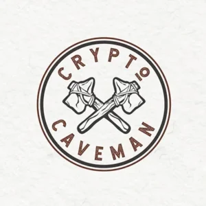 ایده لوگو و منبع الهام از طریق طوفان فکری - لوگوی crypto caveman - راهنمای جامع انتخاب و طراحی لوگو برای برند
