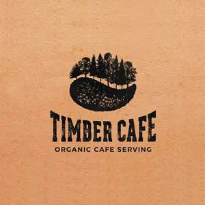 انتخاب استایل لوگو - لوگوی وینتیج Timber cafe - راهنمای جامع انتخاب و طراحی لوگو برای برند