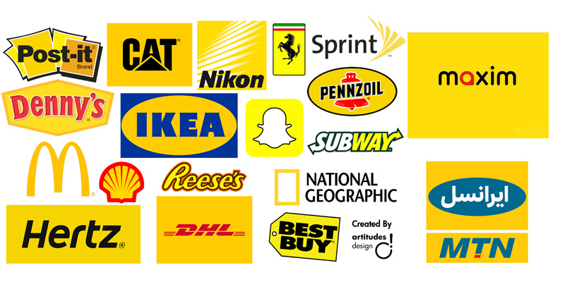 لوگوهایی با رنگ زرد